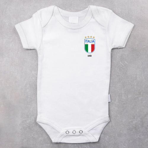 Body bebè personalizzato calcio con design tifosi calcio, materiale morbido confortevole – Motiv 2