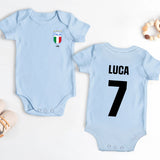 Body bebè personalizzato calcio con design tifosi calcio, materiale morbido confortevole – Motiv 3