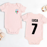 Body bebè personalizzato calcio con design tifosi calcio, materiale morbido confortevole – Motiv 5