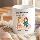 Regalo personalizzato - tazza bianca con manico a forma di cuore e nome personalizzato - realizzata da Love & Faith